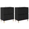 vidaXL Sideboards 2 stk. Sort eg 60 x 35 x 70 cm Konstrueret tr&aelig;