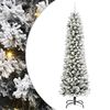 vidaXL Kunstigt juletr&aelig; Hvid 240 cm PVC og metal og plast