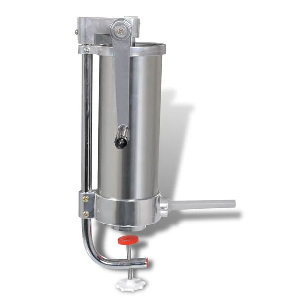 vidaXL manuel lodret pølsefylder/pølsemaskine i rustfrit stål 3,5 l