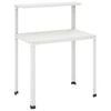 vidaXL Plantebord 100 x 50 x 104 cm Pulverlakeret st&aring;l Hvid