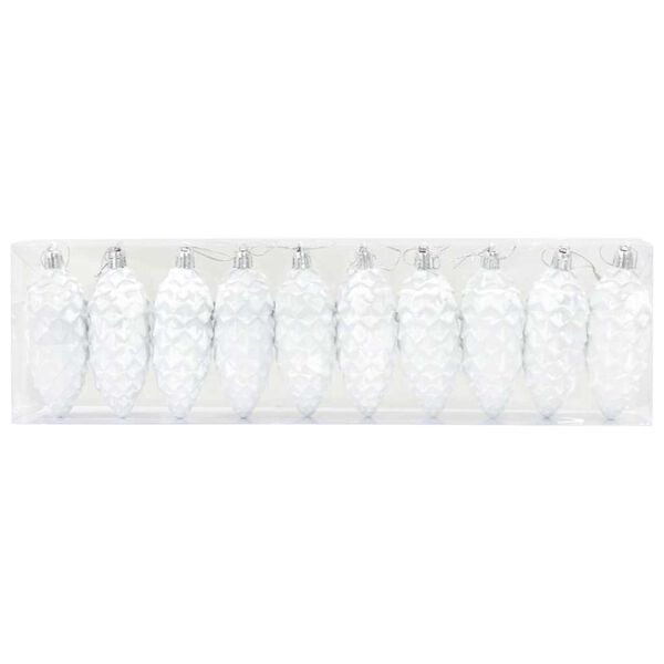vidaXL Julefyrrekoglebold 40 pcs Hvid