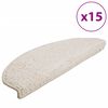 vidaXL trappem&aring;tter 15 stk. 65x21x4 cm hvide halvrunde store