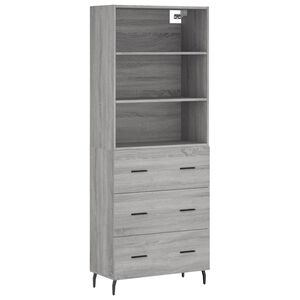 vidaXL h&oslash;jskab 69,5x34x180 cm konstrueret tr&aelig; gr&aring; sonoma-eg