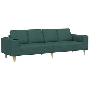 vidaXL Stue Sofa M&oslash;rkegr&oslash;n 250 x 77 x 76 cm Polyester