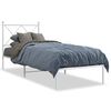 vidaXL sengeramme med sengegavl 80x200 cm metal hvid
