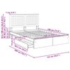 vidaXL Opbevaringsseng Sonoma eg 140 x 190 cm Konstrueret tr&aelig;