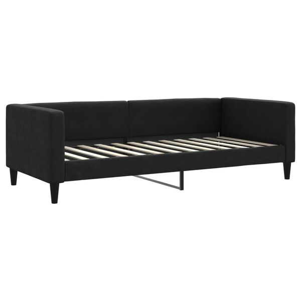 vidaXL daybed med udtræk og madras 90x200 cm stof sort