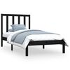vidaXL sengestel 90x190 cm Single massivt fyrretr&aelig; sort