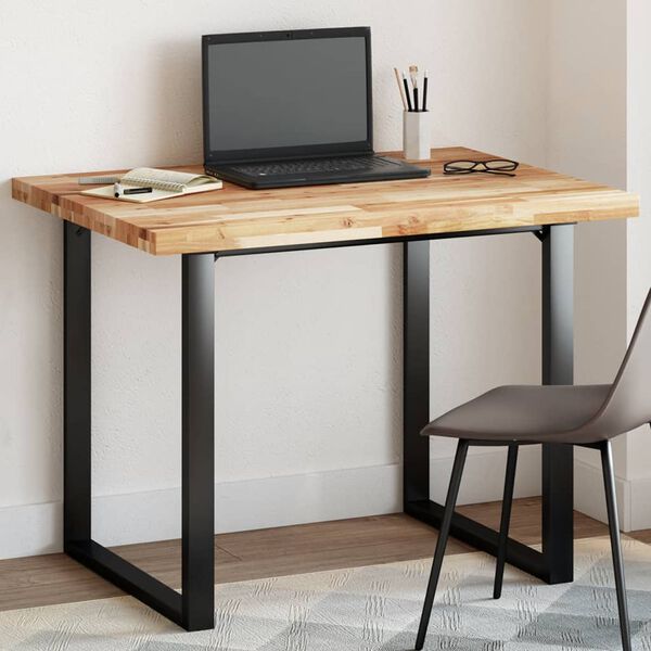 vidaXL bordplade 100x80x4 cm rektangul&aelig;r massivt akacietr&aelig;