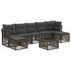 vidaXL Havesofa S&aelig;t 8 stk. Gr&aring; polyrattan