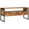 vidaXL TV-skab med skuffe Brun 100 x 35 x 50 cm Massivt Akacietr&aelig;