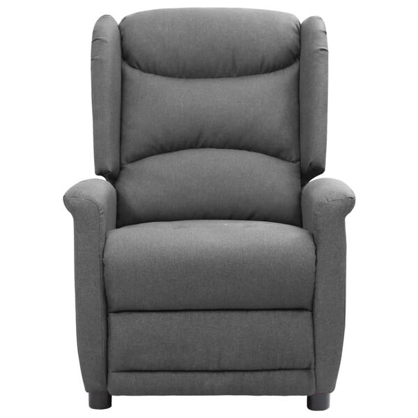 vidaXL massagestol stof lysegr&aring;