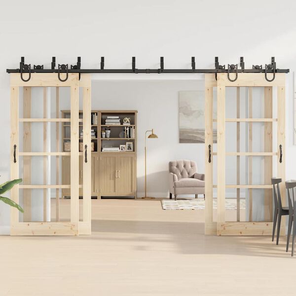 vidaXL skinnes&aelig;t til skyded&oslash;r 366 cm st&aring;l sort