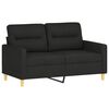 vidaXL 2-personers sofa med pyntepuder 120 cm stof sort