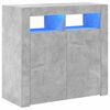 vidaXL sk&aelig;nk med LED-lys 80x35x75 cm betongr&aring;