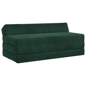vidaXL Samlebar Sofa Seng M&oslash;rkegr&oslash;n 120 x 60 x 49 cm Stof