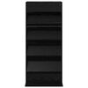 vidaXL Magasin Rack med hylde Sort eg 70 x 41 x 156 cm Konstrueret tr&aelig;