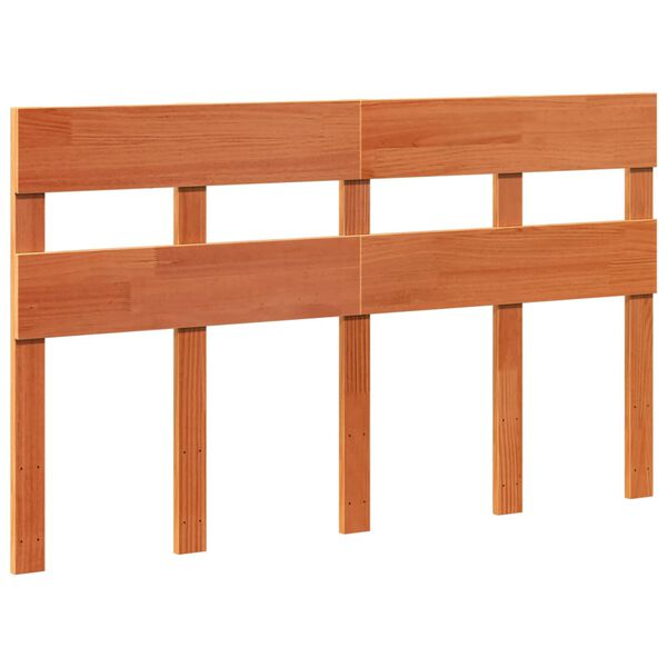 vidaXL sengeramme uden madras 150x200 cm massivt fyrretr&aelig; gyldenbrun