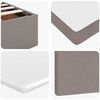vidaXL Ottoman seng med madras & LEDs Taupe 140x190 cm Stof