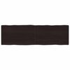 vidaXL bordplade 200x60x(2-6) cm naturlig kant behandlet tr&aelig; m&oslash;rkebrun