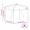 vidaXL Canopy Tent Bl&aring; 243 x 243 x 251 cm Stof