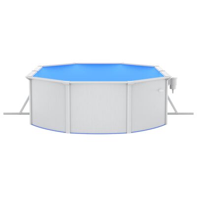 vidaXL swimmingpool med poolstige 490x360x120 cm