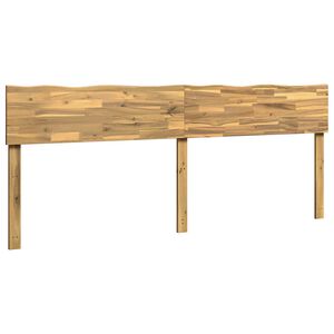 vidaXL Sengegavl med naturkant ROSTOCK Hvid 200 cm Massivt Akacietr&aelig;