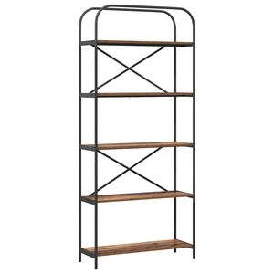 vidaXL Bogreol Gammelt tr&aelig; 80 x 30 x 183 cm Konstrueret tr&aelig;