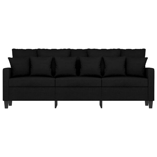 vidaXL 3-personers sofa 180 cm stof sort
