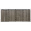 vidaXL firdobbelt skraldespandsskjuler 274x80x117 cm polyrattan grå