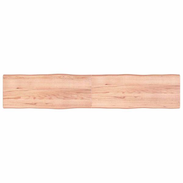 vidaXL bordplade 200x40x(2-6) cm naturlig kant behandlet tr&aelig; lysebrun