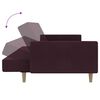 vidaXL 2-personers sovesofa med fodskammel stof lilla