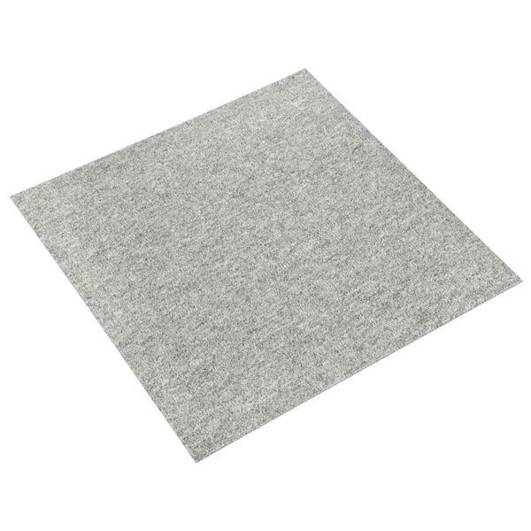vidaXL T&aelig;ppe 20 pcs Lysegr&aring; 50 x 50 cm 100% Polypropylen