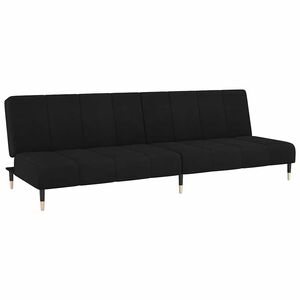 vidaXL 2-personers sovesofa fl&oslash;jl sort