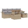 vidaXL Havesofa S&aelig;t 6 stk. Beige polyrattan