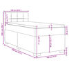 vidaXL kontinentalseng med madras 100x200 cmfløjl lysegrå