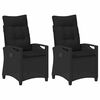 vidaXL Have Stol 2 pcs Sort 56 x 64 x 94 cm St&aring;l og Polyester