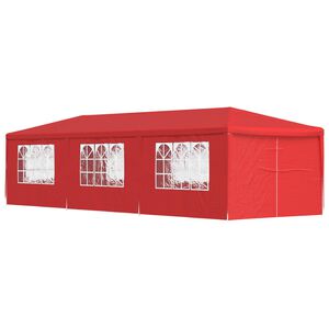 vidaXL Party Tent 900 x 300 x 255 cm R&oslash;d PE og st&aring;l