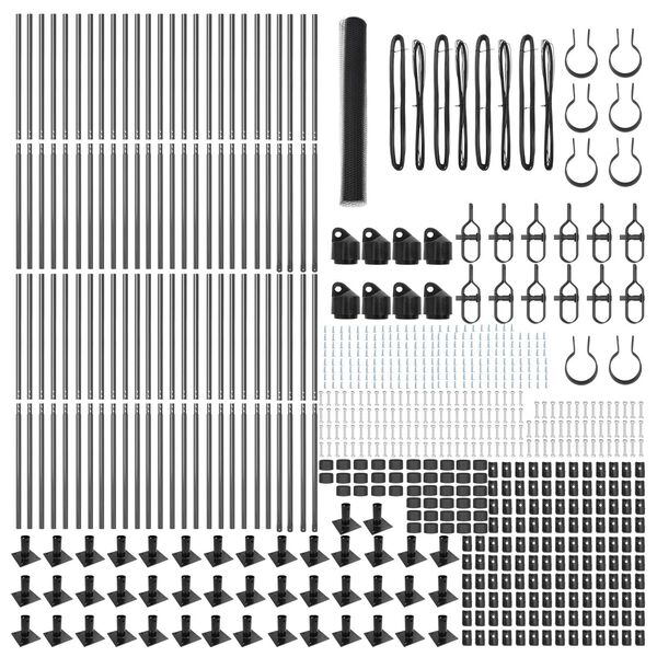 vidaXL Hegnsp&aelig;l Gr&aring; 100 x 1,2 m (25 mm mesh) St&aring;l og PVC
