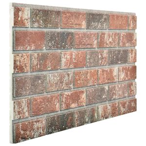vidaXL V&aelig;gpaneler 10 stk. 100 x 50 cm M&oslash;rkebrun og Gr&aring; EPS Skum