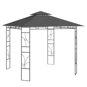 vidaXL pavillon 3x3x2,7 m 160 g/m&sup2; antracitgr&aring;