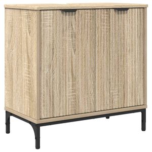 vidaXL Badev&aelig;relsesskabsunder med d&oslash;r Sonoma eg 60,5 x 33,5 x 61 cm