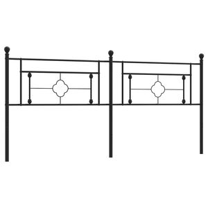 vidaXL udskiftningsgavl 193 cm metal sort