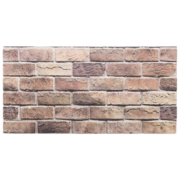 vidaXL V&aelig;gpaneler 10 pcs Brun og gr&aring; 100 x 50 cm EPS Skum