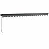 vidaXL foldemarkise 5x3 m stof og aluminium antracitgr&aring;