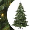 vidaXL Kunstigt Hinged Juletr&aelig; med 300 LED'er Gr&oslash;n 210 cm PVC og St&aring;l