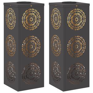 vidaXL Solar LED sti lys 2 stk. Varm hvid 18 x 18 x 50 cm