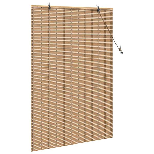 vidaXL Rullegardin med gardiner Natur 100 x 160 cm Bambus
