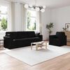 vidaXL Sofa 2 pcs Sort 228 x 78 x 80 cm Fl&oslash;jl