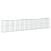 vidaXL gabionkurv med cover 1050x100x200 cm galvaniseret jern